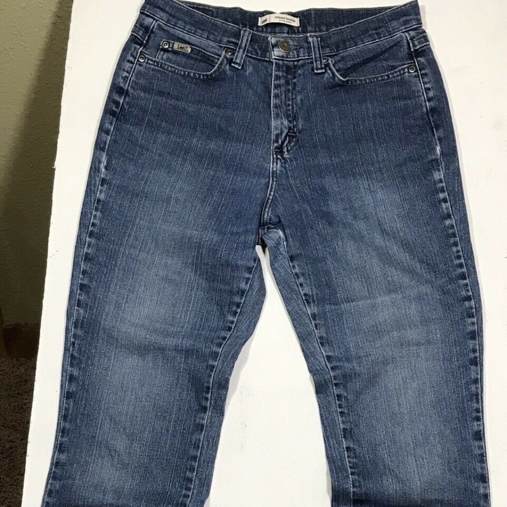 Lee Women’s Size 6 Short Blue Denim Jeans Mid Rise